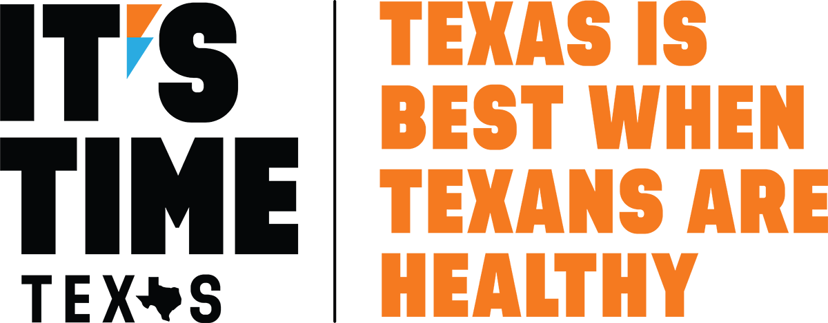It's Time Texas Logo | Texas is best when Texans are health